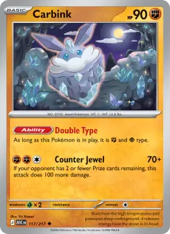 Pokémon-Karte Carbink 117/217
