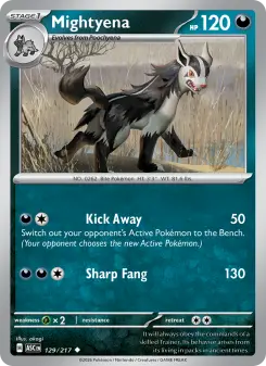Pokémon-Karte Mightyena 129/217