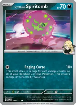 Pokémon-Karte Cynthia's Spiritomb 133/217