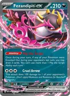 Pokémon-Karte Fezandipiti ex 142/217