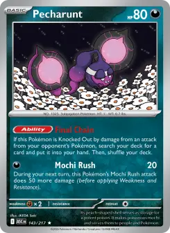 Pokémon-Karte Pecharunt 143/217