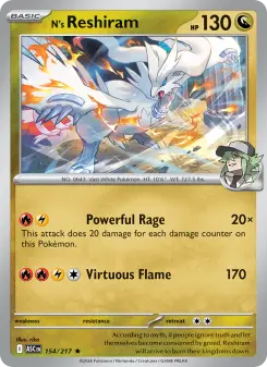 Pokémon-Karte N's Reshiram 154/217