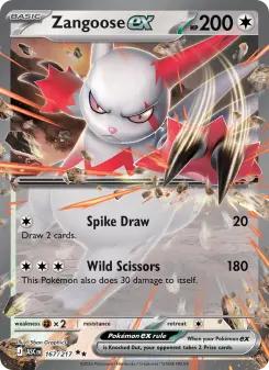 Pokémon-Karte Zangoose ex 167/217
