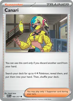 Pokémon-Karte Canari 185/217