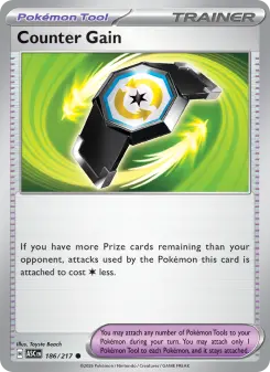 Pokémon-Karte Counter Gain 186/217