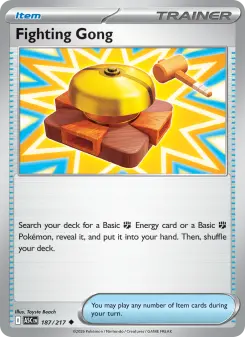 Pokémon-Karte Fighting Gong 187/217