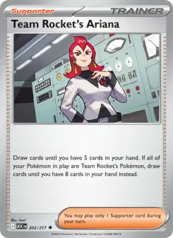 Pokémon-Karte Team Rocket's Ariana 202/217