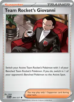 Pokémon-Karte Team Rocket's Giovanni 204/217