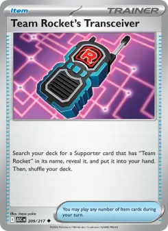 Pokémon-Karte Team Rocket's Transceiver 209/217
