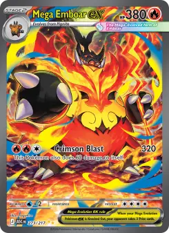 Pokémon-Karte Mega Emboar ex 273/217
