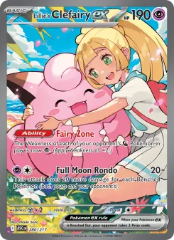 Pokémon-Karte Lillie's Clefairy ex 280/217