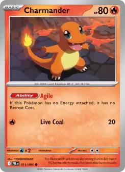Pokémon-Karte Charmander 011/094