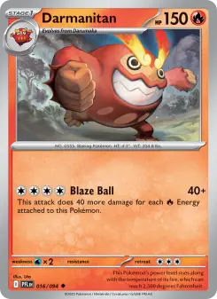 Pokémon-Karte Darmanitan 016/094