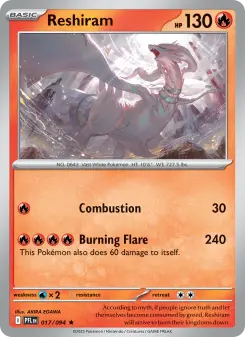 Pokémon-Karte Reshiram 017/094
