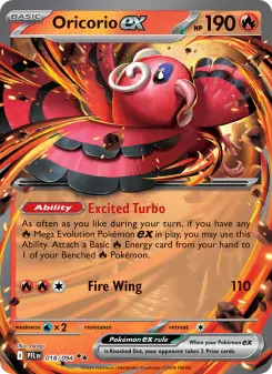 Pokémon-Karte Oricorio ex 018/094
