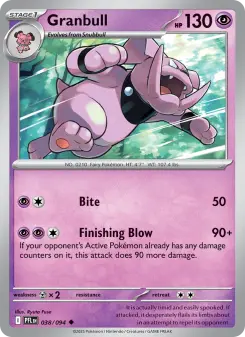 Pokémon-Karte Granbull 038/094