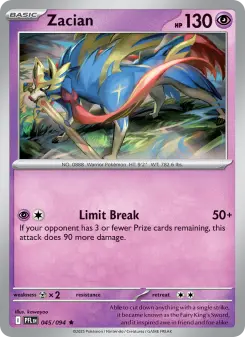 Pokémon-Karte Zacian 045/094