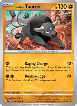 Pokémon-Karte Paldean Tauros 048/094