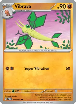 Pokémon-Karte Vibrava 052/094