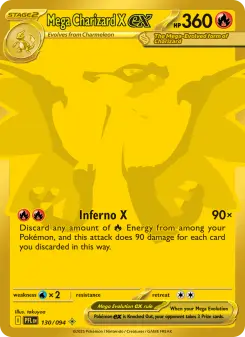 Pokémon-Karte Mega Charizard X ex 130/094