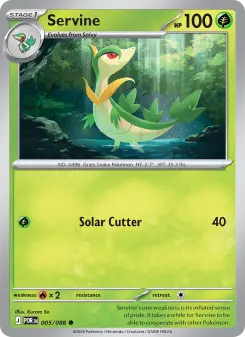 Pokémon-Karte Servine 005/088