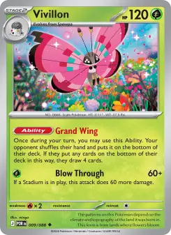 Pokémon-Karte Vivillon 009/088