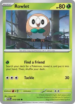 Pokémon-Karte Rowlet 010/088