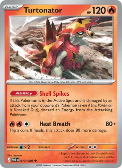 Pokémon-Karte Turtonator 017/088