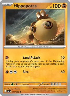 Pokémon-Karte Hippopotas 039/088