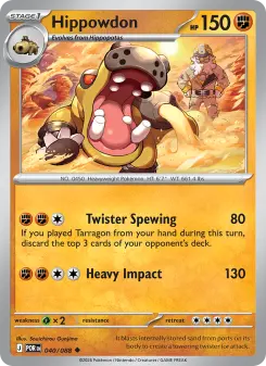 Pokémon-Karte Hippowdon 040/088