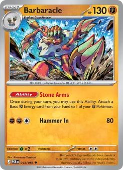 Pokémon-Karte Barbaracle 043/088