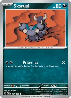 Pokémon-Karte Skorupi 051/088