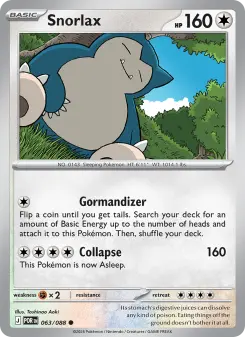 Pokémon-Karte Snorlax 063/088