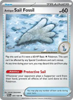 Pokémon-Karte Antique Sail Fossil 069/088
