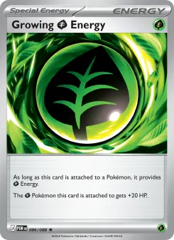 Pokémon-Karte Growing Grass Energy 086/088
