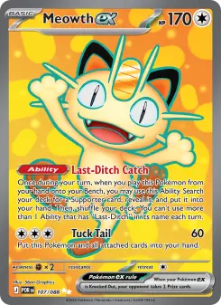 Pokémon-Karte Meowth ex 107/088