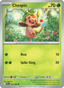 Pokémon-Karte Chespin 005/086