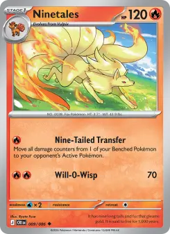 Pokémon-Karte Ninetales 009/086