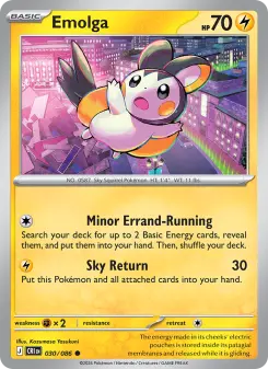 Pokémon-Karte Emolga 030/086