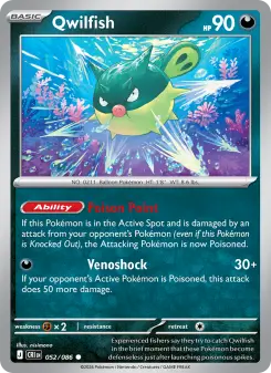 Pokémon-Karte Qwilfish 052/086
