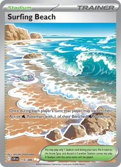 Pokémon-Karte Surfing Beach 114/086