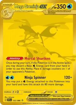 Pokémon-Karte Mega Greninja ex 122/086