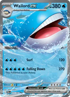 Pokémon-Karte Wailord ex 016/084