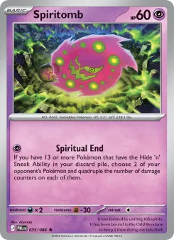 Pokémon-Karte Spiritomb 035/084