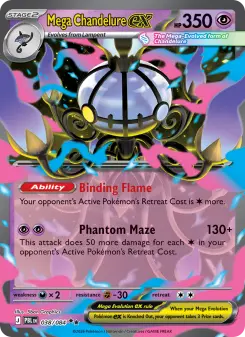 Pokémon-Karte Mega Chandelure ex 038/084