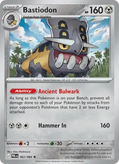 Pokémon-Karte Bastiodon 062/084