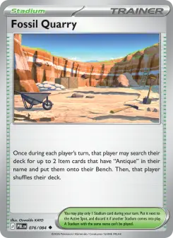 Pokémon-Karte Fossil Quarry 076/084