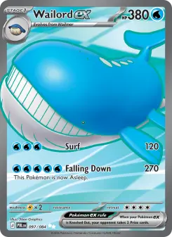 Pokémon-Karte Wailord ex 097/084
