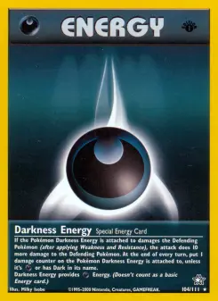 Pokémon-Karte Darkness Energy 104/111