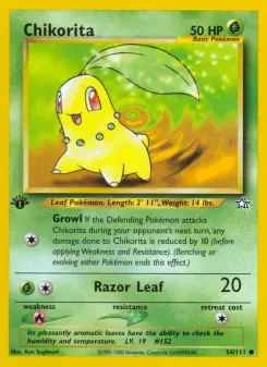 Pokémon-Karte Chikorita 054/111